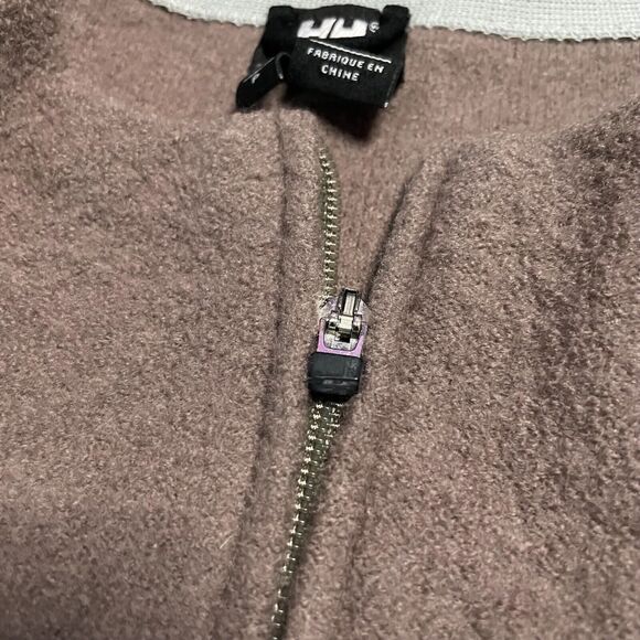 Helly Hansen Wool Full Zip Long Sleeve Fleece Apres Ski Brown Women Small - Picture 6 of 6